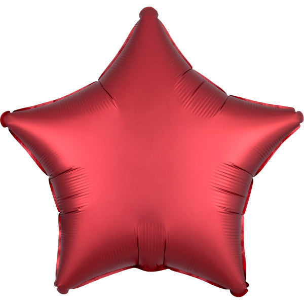 Satin Silk Dark Red Звезда фолио балон 48 см