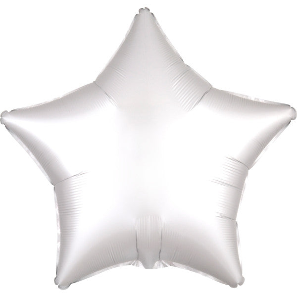 Satin Silk White Звезда фолио балон 48 см