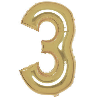 Номер White G G Номер 3 Фолиев балон 87 см