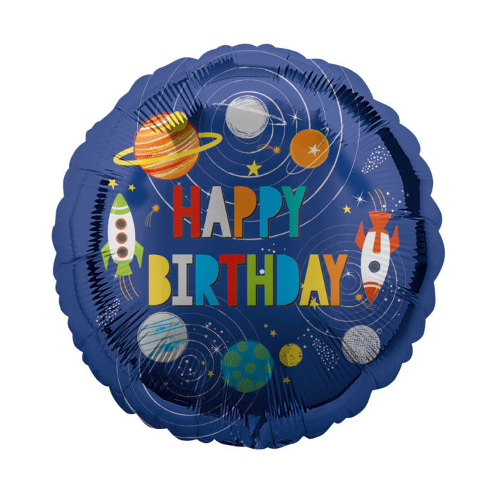 Честит Рожден ден Outer Space фолио балон43 см