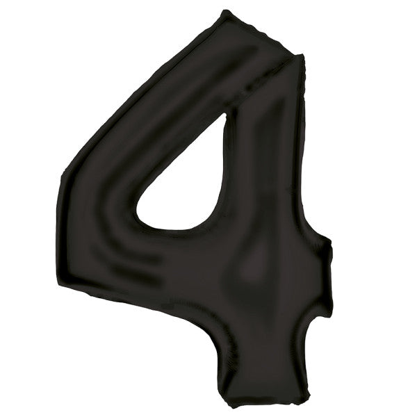 Номер Lustre Черен, Черен Номер 4 Фолиев балон 86 см