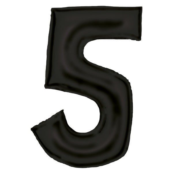 Номер Lustre Черен, Черен Номер 5 Фолиев балон 86 см