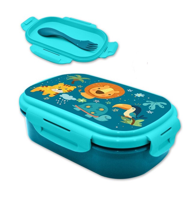 Джунгла sandwich box + Прибори за хранене комплект