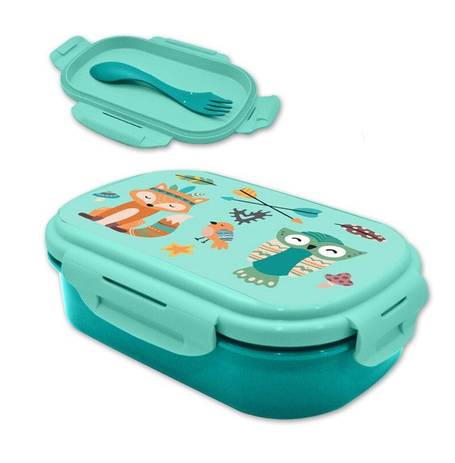 Животни sandwich box + Прибори за хранене комплект