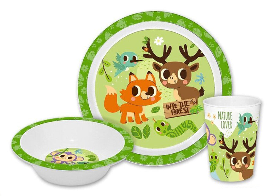 Животни Into the Forest, tableware комплект, microwavable plastic