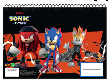 Таралежът Соник Get Me Таралежът Соник A/4 Spiral Sketchbook, 30 Чаршафи