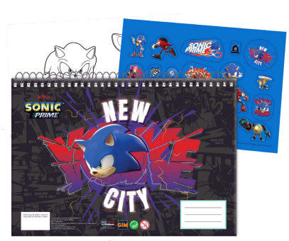 Таралежът Соник Get Me Таралежът Соник A/4 Spiral Sketchbook with 40 Чаршафи and Стикери