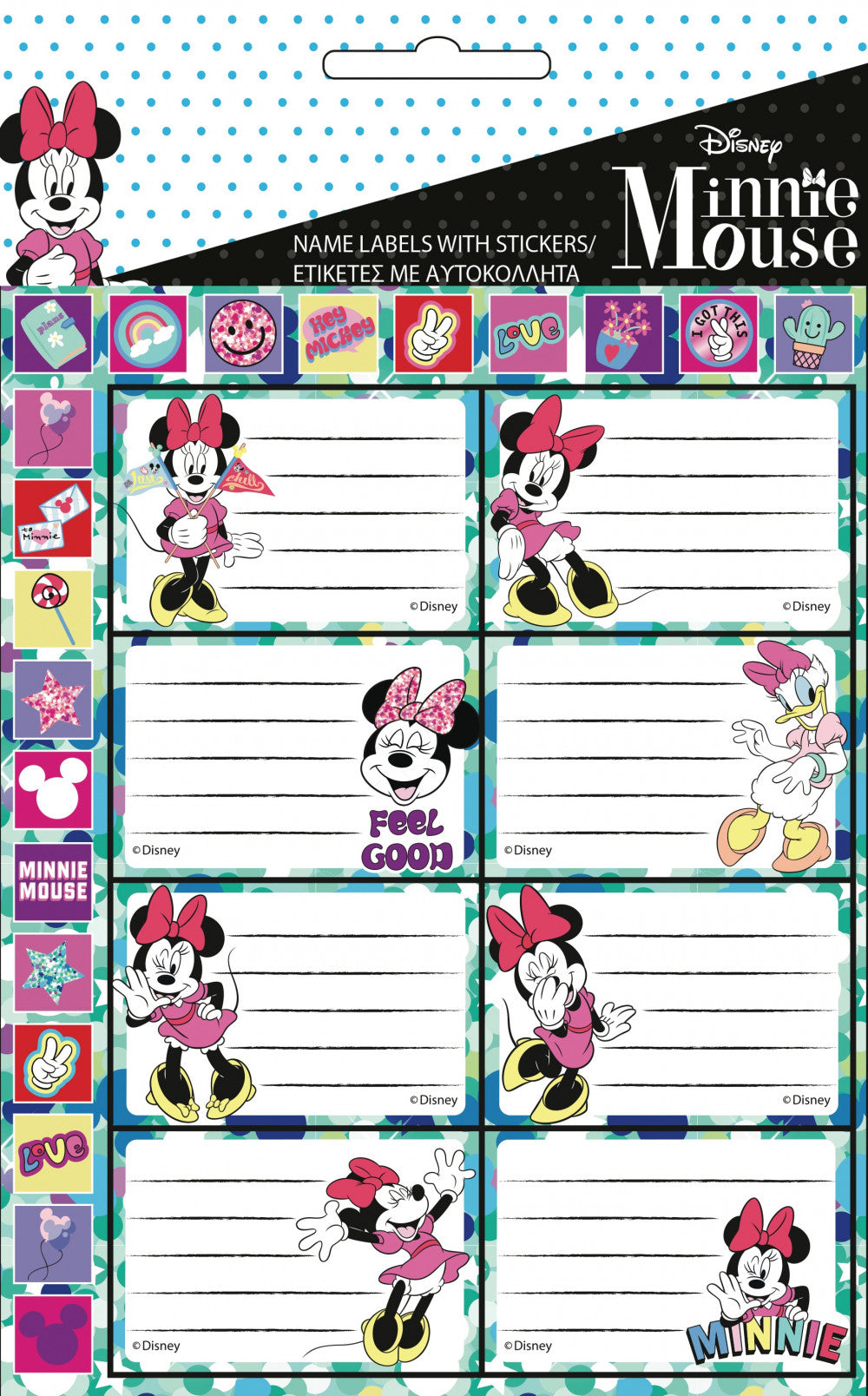 Дисни Мини Smiles notebook label with Стикери, 16 pieces