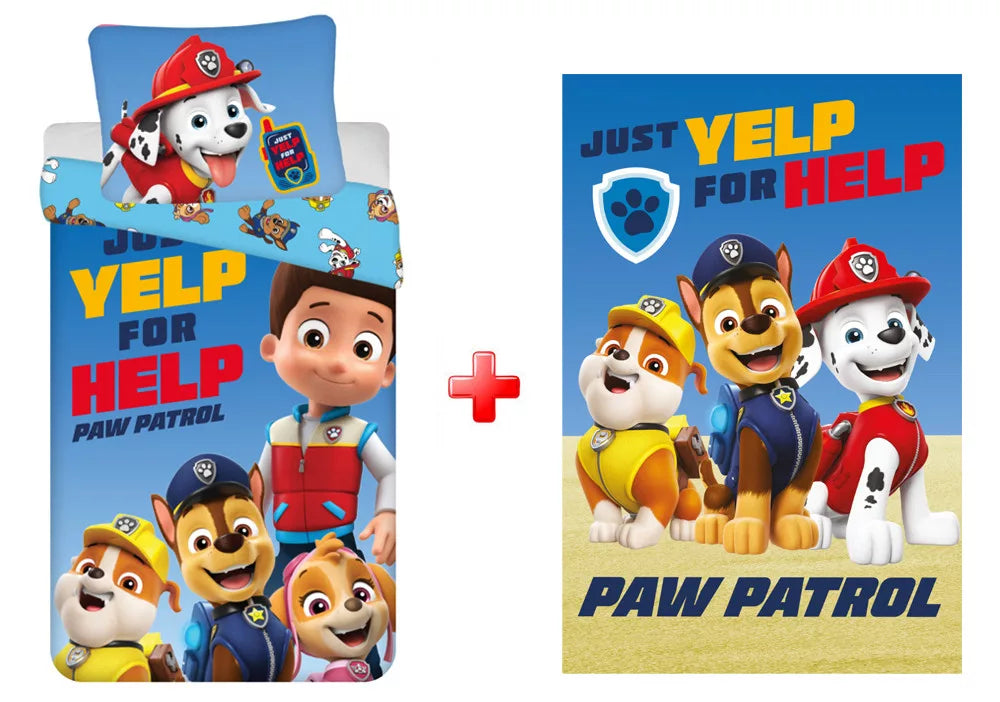 komplekt spalno belio i odeqlo pes patrul paw patrol