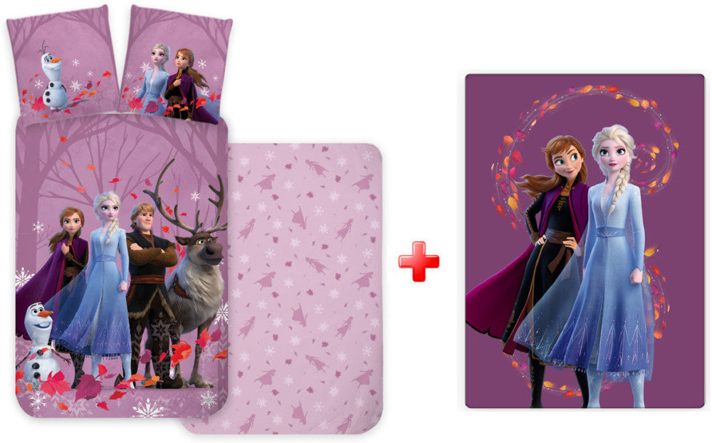 Дисни Замръзналото Кралство Purple детски bedding комплект and polar blanket