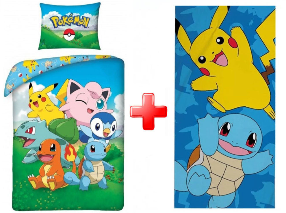 Покемон First Generation Bedding and Towel комплект