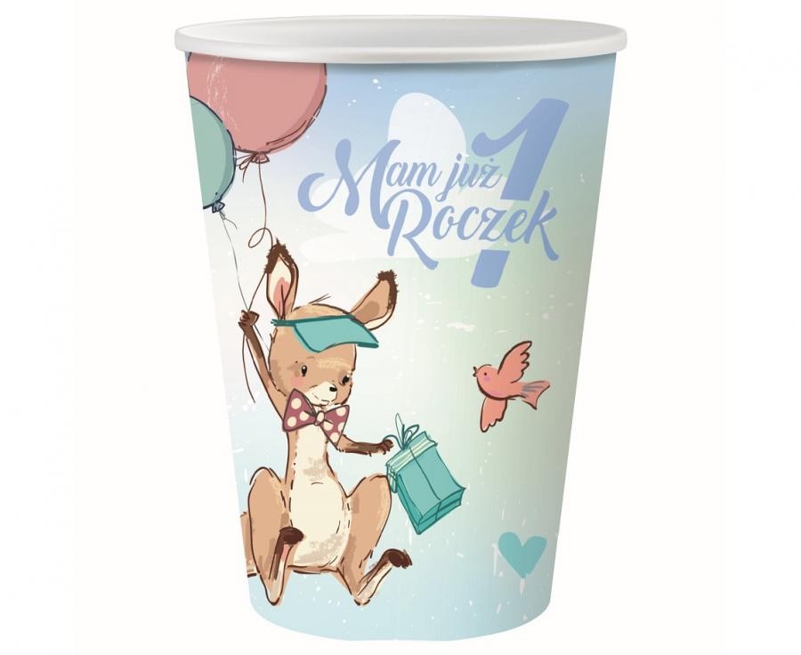 Кенгуру Кенгуру Първи рожден ден Paper Cup 6 части 270 ml