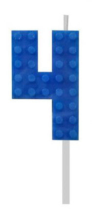 Blocks Син Blocks Building Block 4 Син Cake Candle, Номер Candle