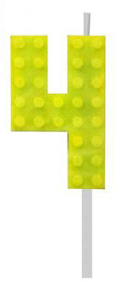 Blocks Yellow Blocks Building block число candle Yellow 4