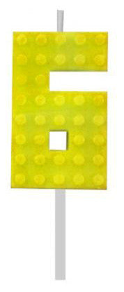 Blocks Yellow Blocks Building Block 6 Yellow Cake Candle, Номер Candle