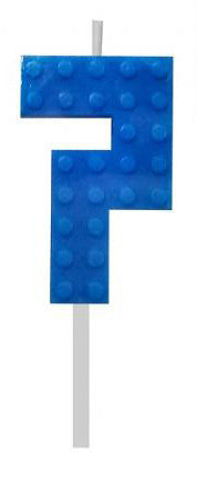 Blocks Син Blocks Building block candle 7 Син for cake, число candle