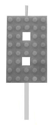 Blocks Grey Blocks Building Block Номер 8 Grey Cake Candle, Numeric Candle
