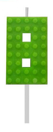 Blocks Green Blocks Building Block No. 8 Green Cake Candle, Номер Candle