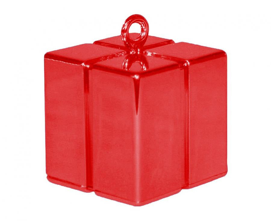Цвят червен gift box shaped Балон, Балон weight