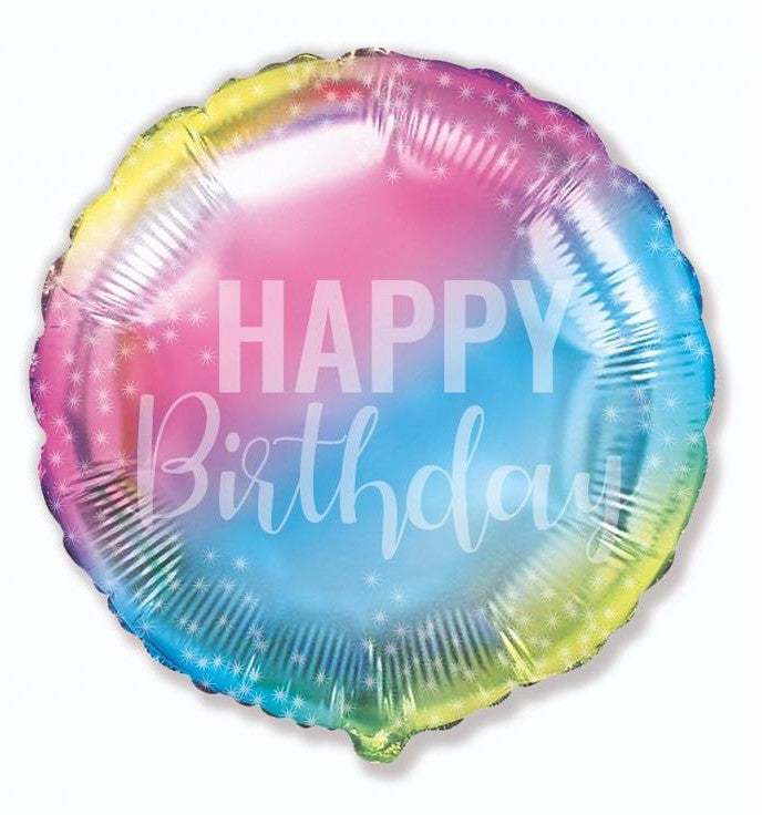 Честит Рожден ден Pastel Дъга Честит Рожден ден фолио балон 46 см (WP)