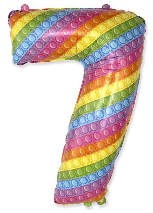 Номер Pop It Номер 7 фолио балон 69 см (WP)