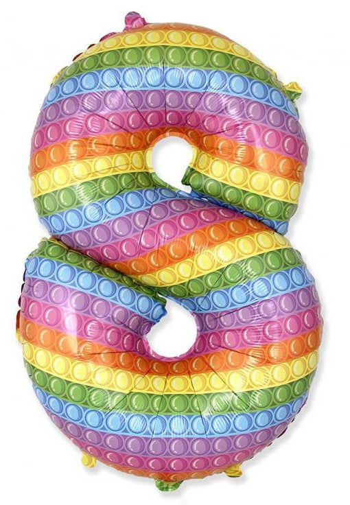 Номер Pop It Номер 8 Фолиев балон 69 см (WP)