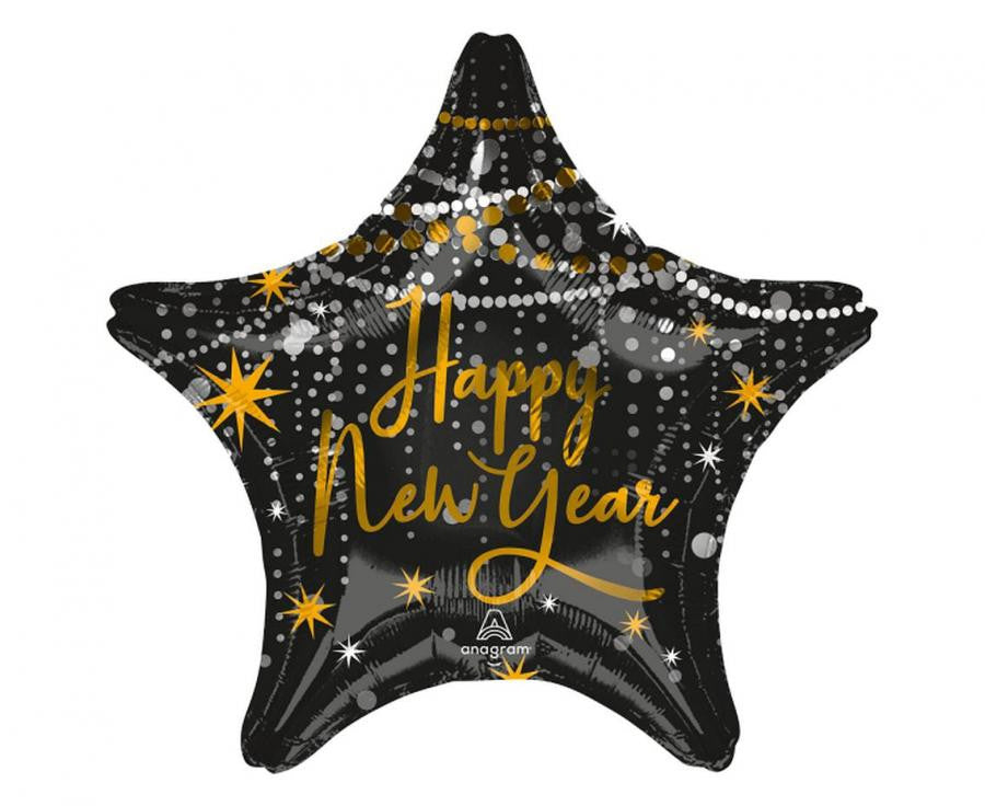 Честита Нова година Честита Нова година Midnight фолио балон 46 см
