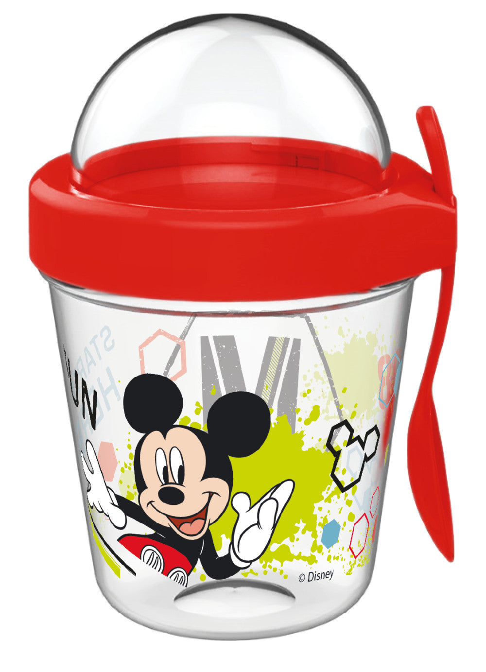 Дисни Мики snack cup with lid and spoon 350 ml