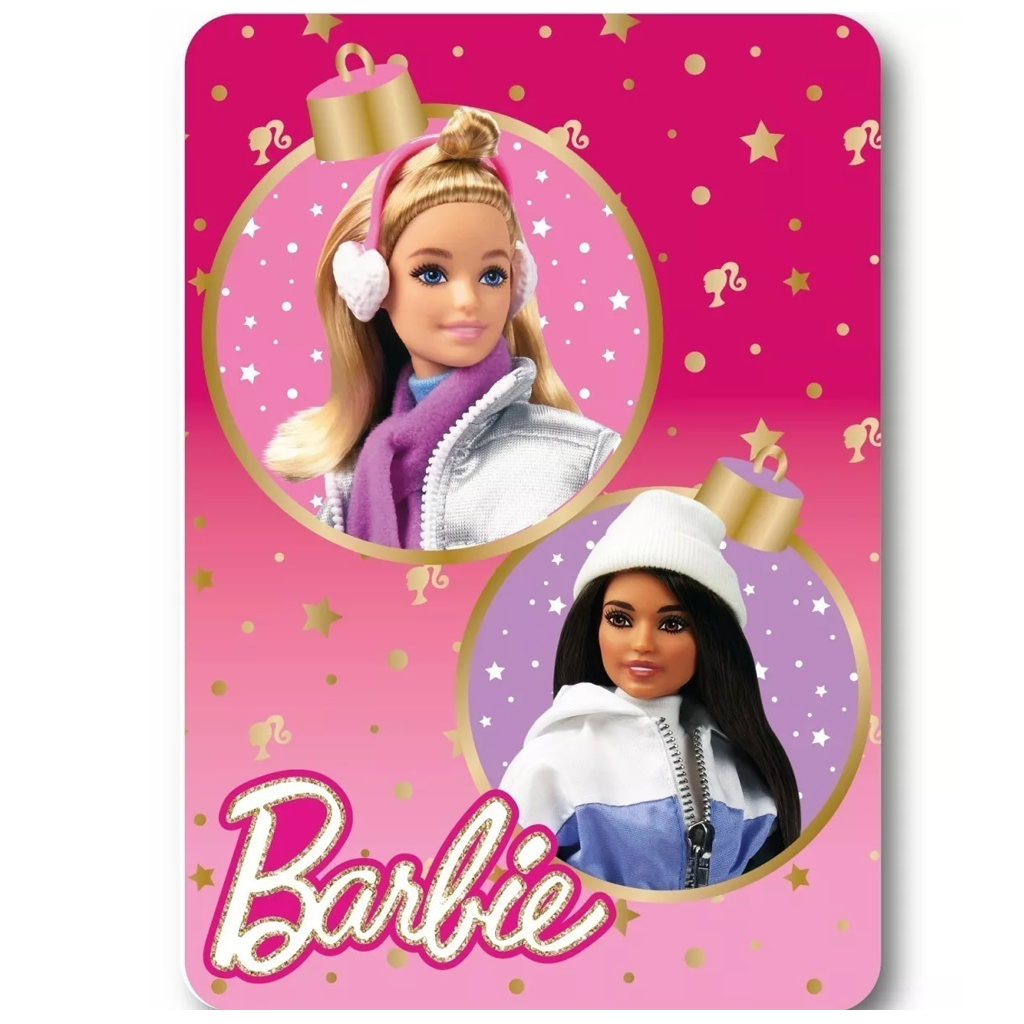 Коледно одеяло Барби - Домашен текстил и аксесоари за детска стая