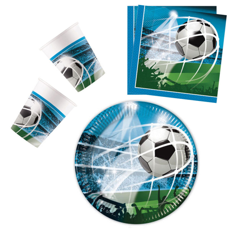 Футболна топка Soccer Fans Парти комплект 36 pieces with 23 см plate