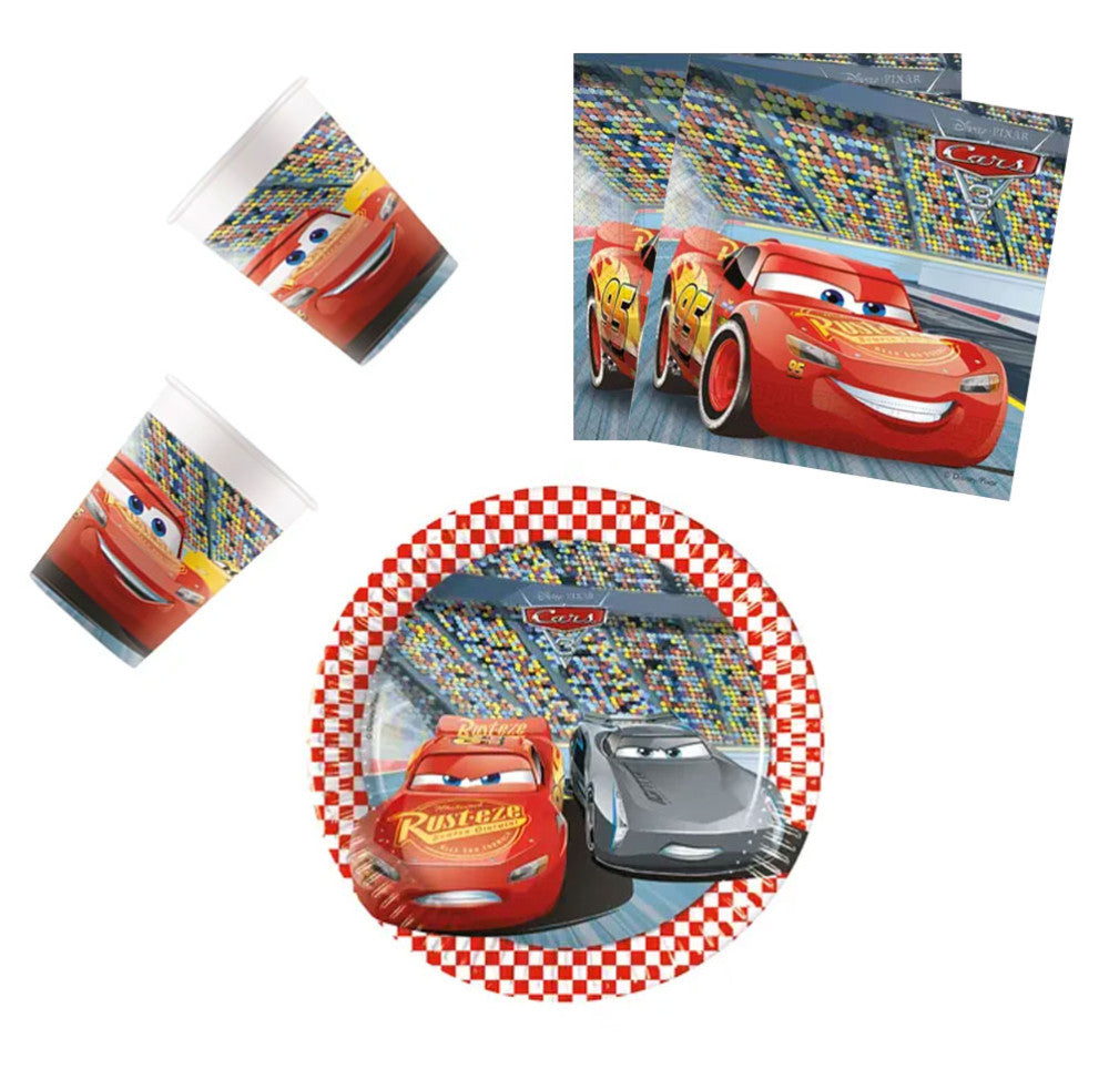 Дисни Кола Arena Race Парти комплект 36 pieces with 20 см plate