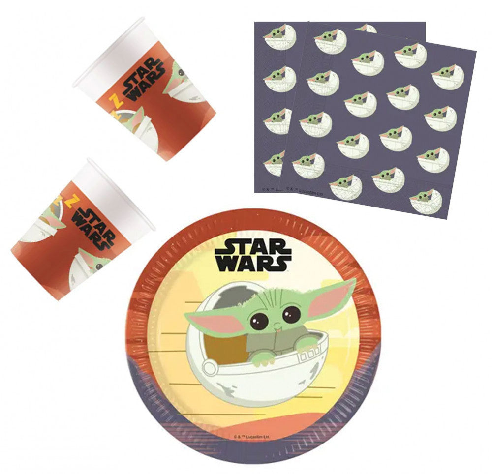 Междузвездни войни The Mandalorian Парти комплект 36 части with 23 см Чинии