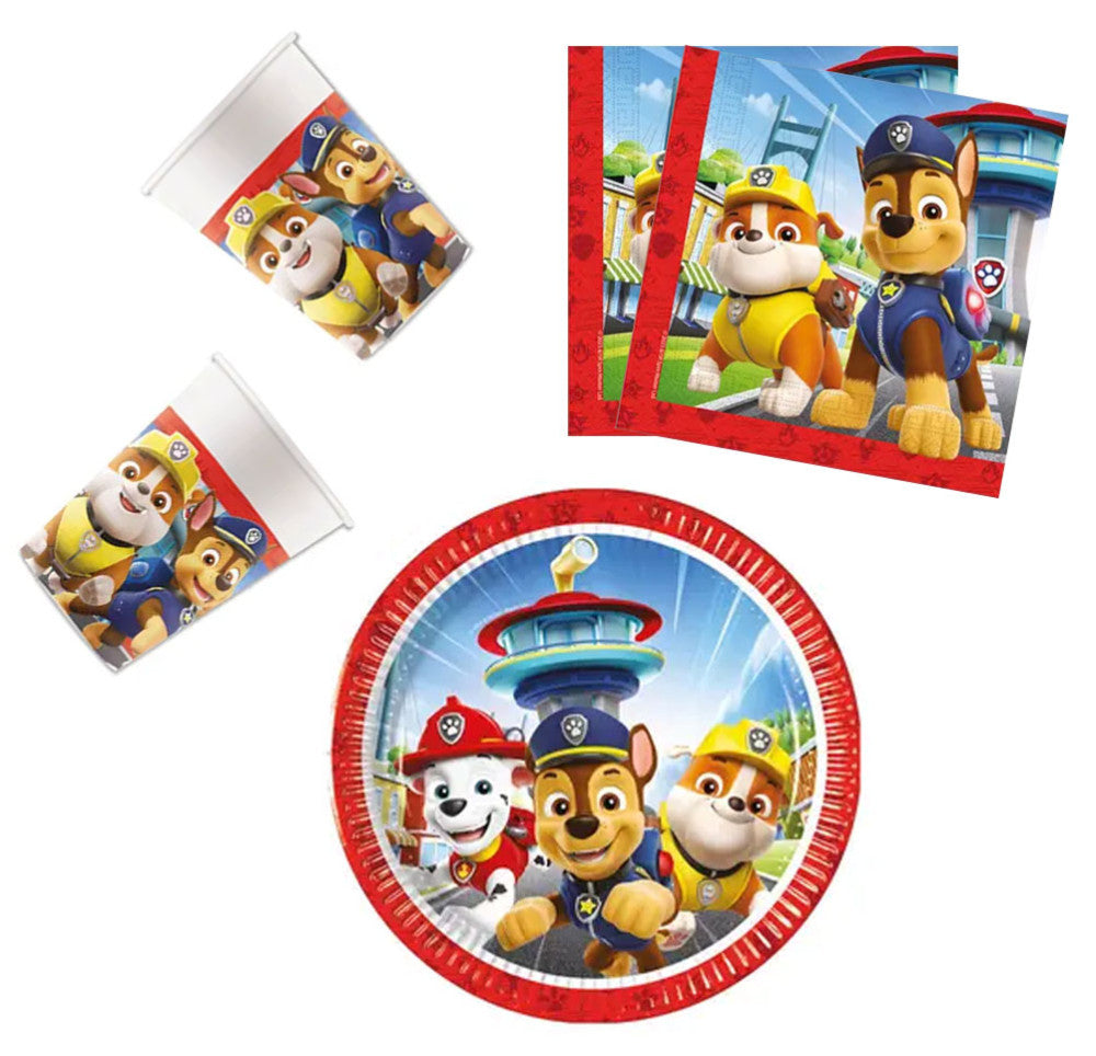 Пес патрул Rescue Heroes Парти комплект with 36 pieces and 20 см Чинии