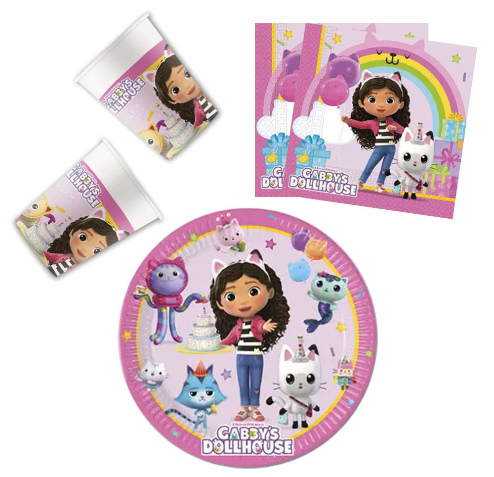 Куклената къща на Габи Приятели Парти комплект with 36 pieces and 20 см plate