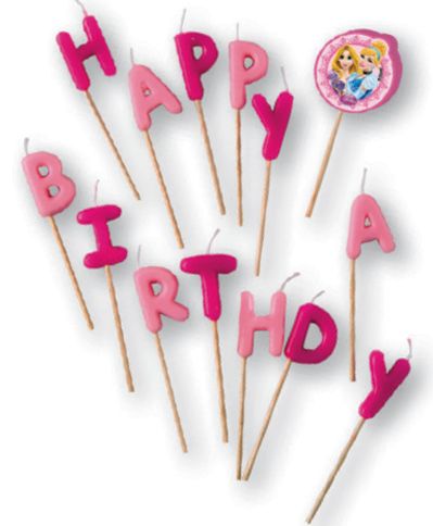 Дисни Принцеса Live Your Story Честит Рожден ден candle