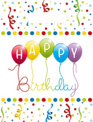 Честит Рожден ден Streamers Честит Рожден ден подаръчна торбичка , pack of 6