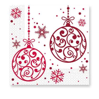 Коледа Xmas Red Топкаs i Салфетки 20 части 33x33 см