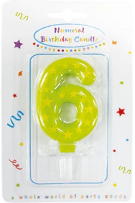 Цвят рожден ден candle, число candle 6