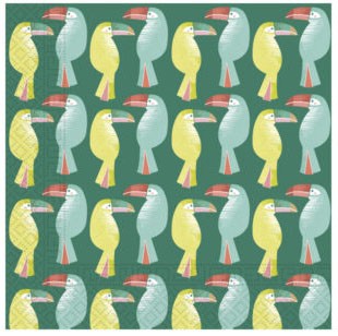 Toucan Green 20-части napkin 33x33 см