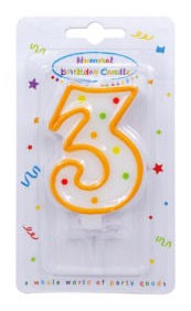 Цвят рожден ден candle, число candle 3