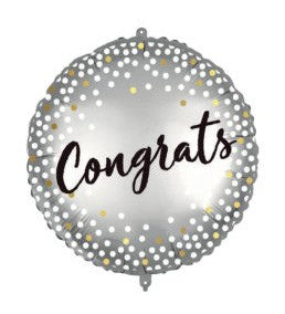 Congrats Gongrats Metallic Spots фолио балон 46 см