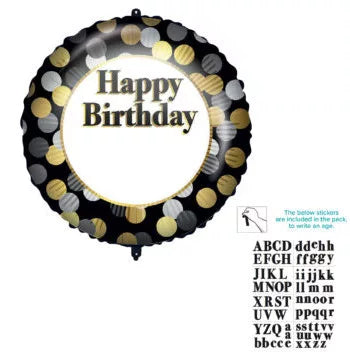 personaliziran foliev balon krag chestit rojden den happy birthday