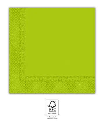 Цвят UniЦвят Green Светло Green Napkin, Pack of 20, 33x33 см FSC