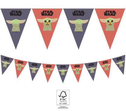 Междузвездни войни The Mandalorian flag garland FSC 2.3 m