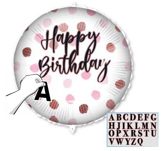 Честит Рожден ден Честит Рожден ден Розов фолио балон 46 см customizable