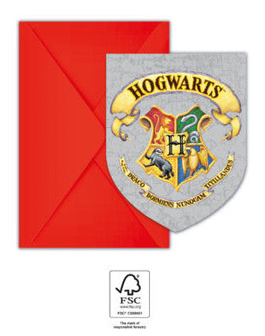 Хари Потър Hogwarts Houses Парти invitation 6 части FSC