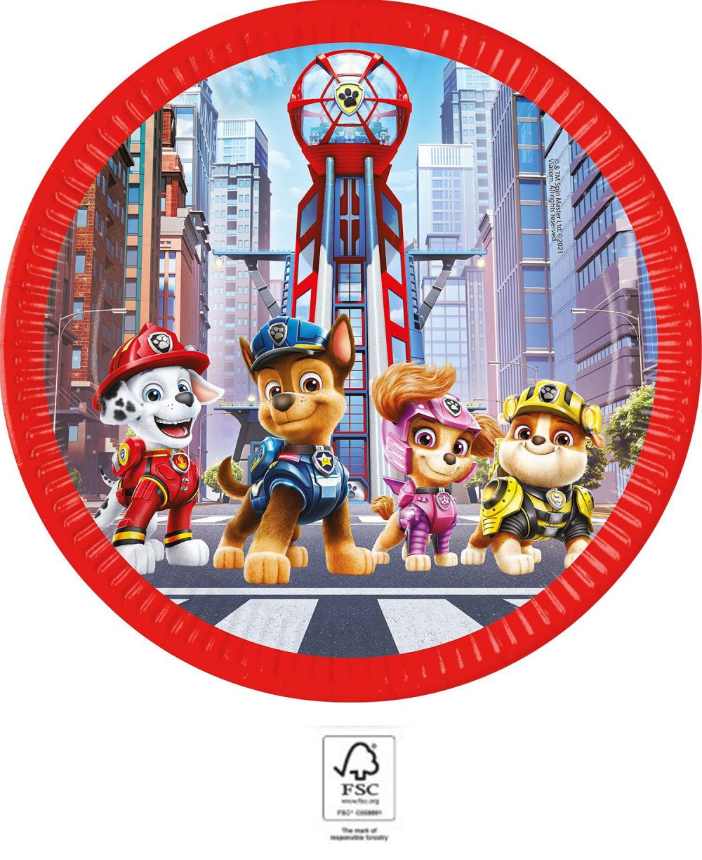 Пес патрул The Movie пластамасова чиния 8 части 23 см FSC