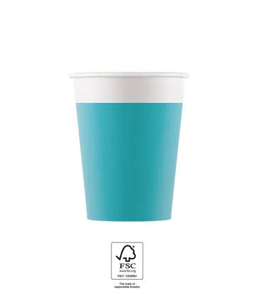 Цвят UniЦвят Turquoise, Син paper cup 8 части 200 ml FSC