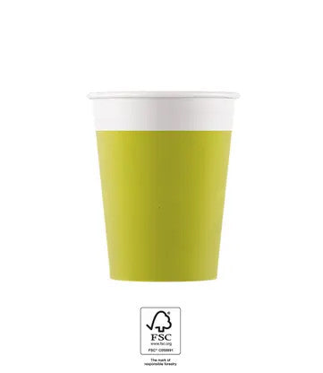 Цвят UniЦвят Светло Green, Green paper cup 8 части 200 ml FSC