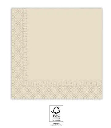 Цвят UniЦвят Beige Napkin 20 части 33x33 см FSC